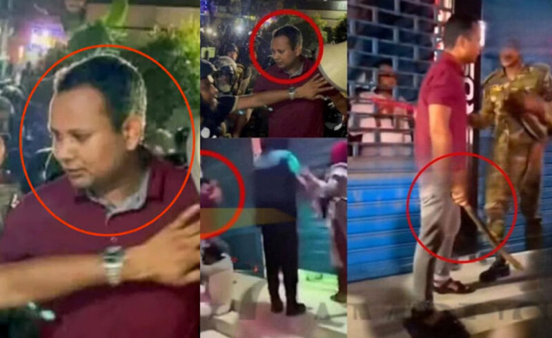 জানা গেল মেরুন টি-শার্ট পরা সেই ব্যক্তির পরিচয়