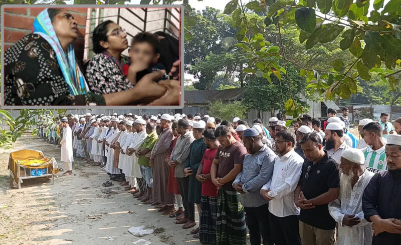বাবা ঘুমাচ্ছে মা, তুমি কান্না করো না’— দাফন শেষে আহাজারিতে ভারী কালামের বাড়ি