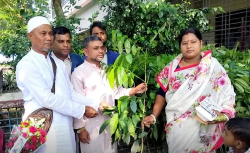 মিঠাপুকুরে প্রত্যাশা ক্রয়-বিক্রয় কেন্দ্র নেত্রীর পরিচিতি সভা ও ২৫০টি গাছের চারা বিতরণ