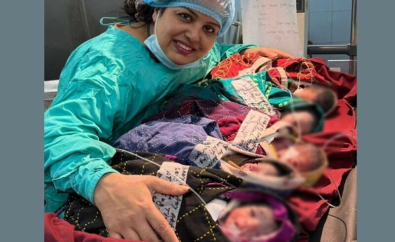 ১০ বছর নিঃসন্তান, একসঙ্গে ৫ সন্তানের জন্ম দিলেন নারী